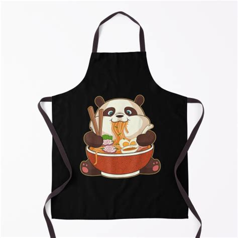 Kawaii Cute Anime Panda Otaku Japanese Ramen Noodles Gift Grill Aprons