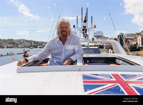 British Entrepreneur Billionaire Sir Richard Branson Enjoys A Cruise On