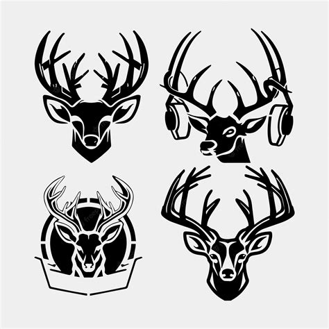 Premium Vector Set Of Deer Head Logo Vector Design