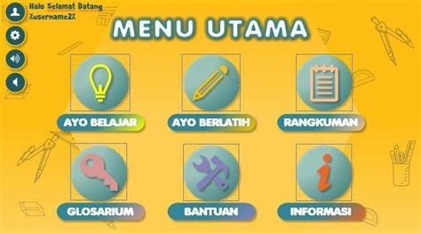 gambar  tampilan menu utama  tampilan menu materi  bagian