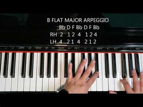 B Flat Major Arpeggio On Piano Youtube