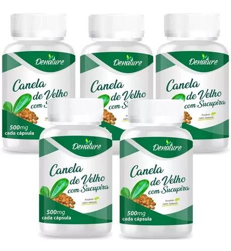 Kit 5x Canela De Velho Sucupira 500mg 60 Cápsulas Denatu