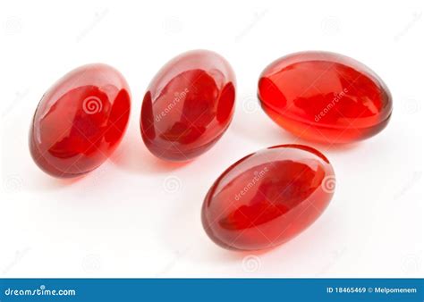 Red Gel Capsules Stock Image Image Of Vitamin Capsules 18465469