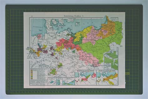 1908 Vintage Development Of Prussia Map