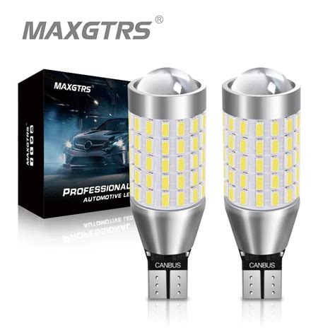 Lâmpadas led 2 peças w16w t15 87smd 3014 chip canbus obc luz de