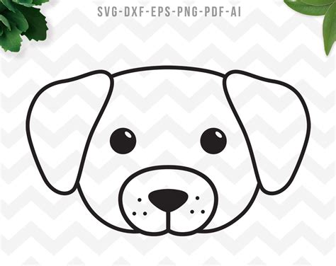 Dog Face Svg Dog Svg Cute Dog Face Svg Puppy Face Clipart Etsy Canada