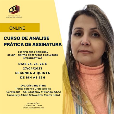 Curso Online De An Lise Pr Tica De Assinatura Curso Csi Br