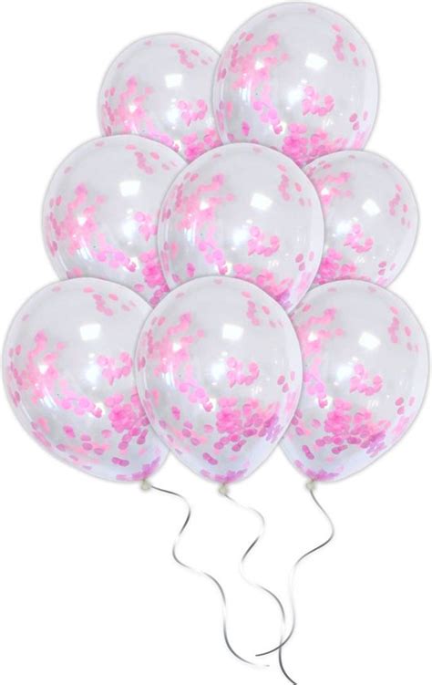 Luq Luxe Roze Confetti Helium Ballonnen Stuks Verjaardag