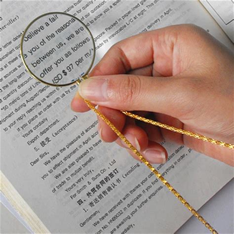 Buy Magnifier Monocle Jewelry Jewelry Loupe Magnifying Glass Necklace Reading Glass Lens 5x