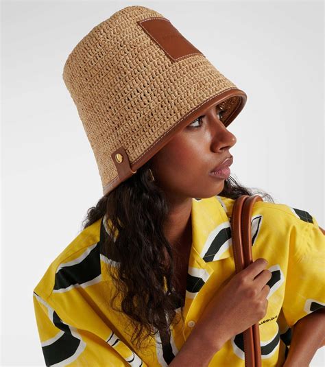 Jacquemus Le Bob Soli Raffia Bucket Hat Jacquemus