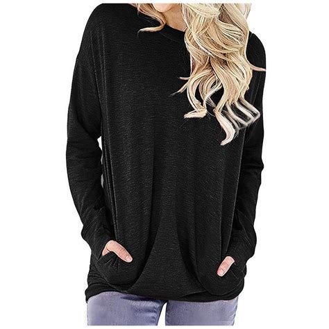 Ovticza Cozy Sweatshirts for Women Pockets Lightweight Fall Golds Gym ...