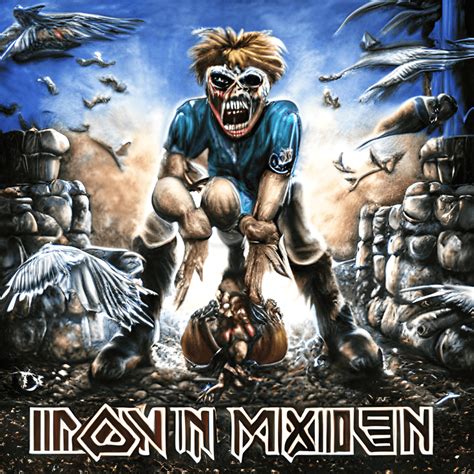 Iron Maiden Album Cover with Pigeons · Creative Fabrica