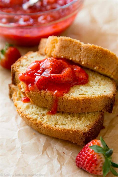 Brown Butter Pound Cake With Strawberry Compote Sally S Baking Addiction