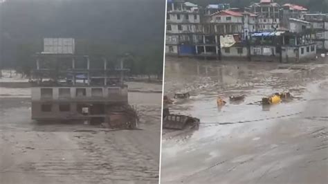 Sikkim Flash Floods Seven People Rescued By NDRF Team From Singtam