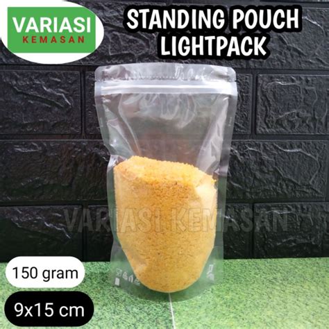 Jual Standing Pouch LIGHTPACK 150gram 915 Cm Plastik Klip Bening Kpack