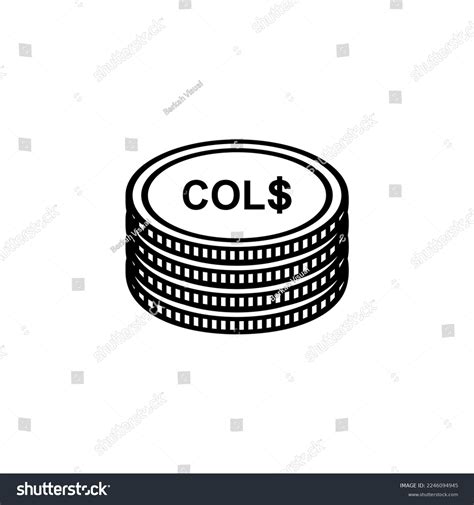 Colombia Currency Symbol Colombian Peso Icon Stock Vector (Royalty Free ...