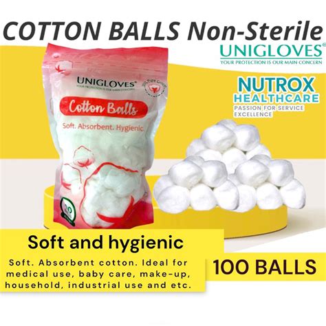 Uniglove Cotton Ball Non Sterile Pack Of 100 Balls Soft And Hygienic