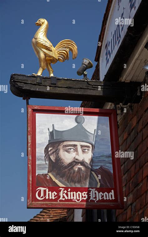 Sign For Ye Olde Kings Head Pub 15th Century Battle East Sussex