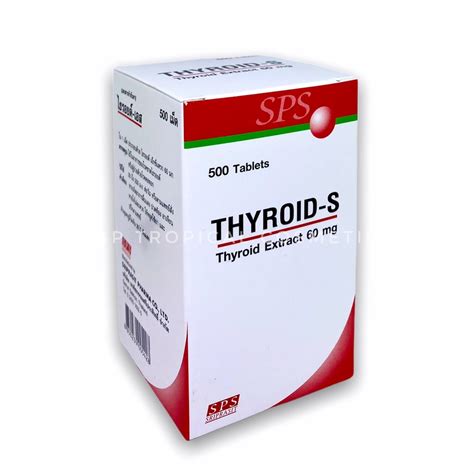 Sps Sriprasit Thyroid S Thyroid Extract 60 Mg 500 Tablets Пищевая