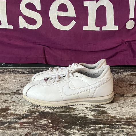 2014 All White Nike Cortez. Mens 9.5 Show some wear... - Depop