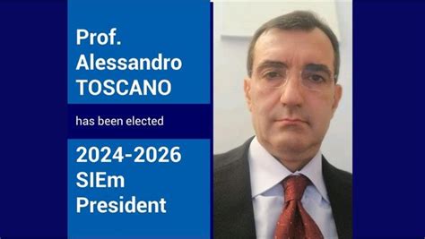 Il prof Alessandro Toscano eletto Presidente della Società Italiana di