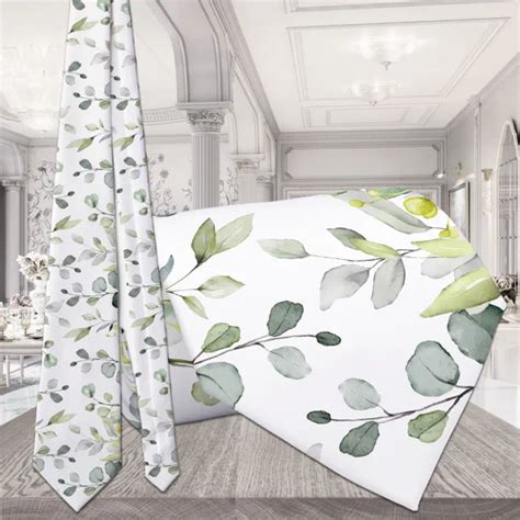 Pure White Eucalyptus Greenery Wedding Neck Tie Zazzle