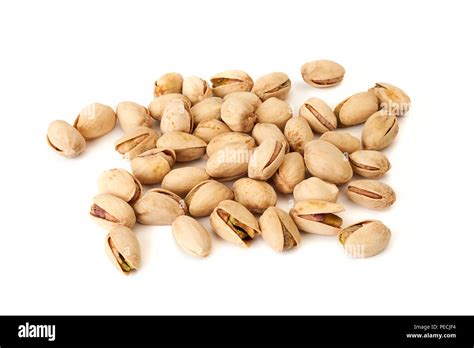 Salted Pistachios Isolated On White Background Stock Photo Alamy