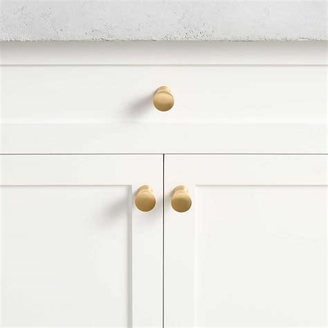 taper  brushed brass cabinet knob reviews crate barrel