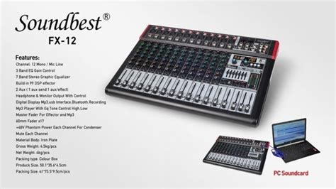 Jual Mixer Audio Soundbest Fx Original Channel Bluetooth Usb