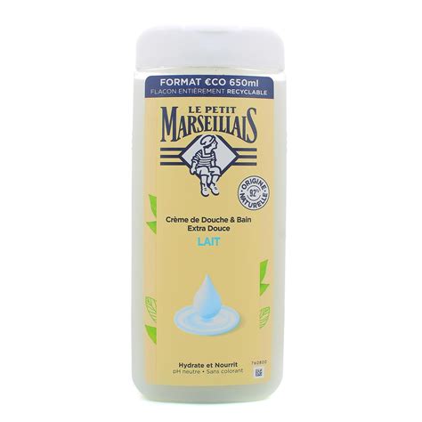 Achat Vente Le Petit Marseillais Gel Douche Bain Crème Lait 650ml