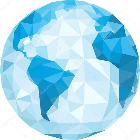 Polygonal Globe Vector Illustration Stock Vector ColorValley 33236859