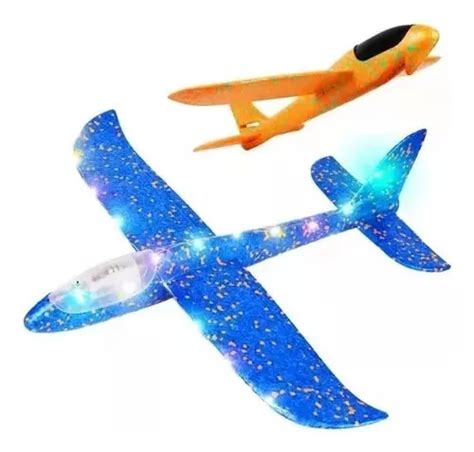 Fiesta Avion Planeador Con Luz Colores Grande 48cm MercadoLibre