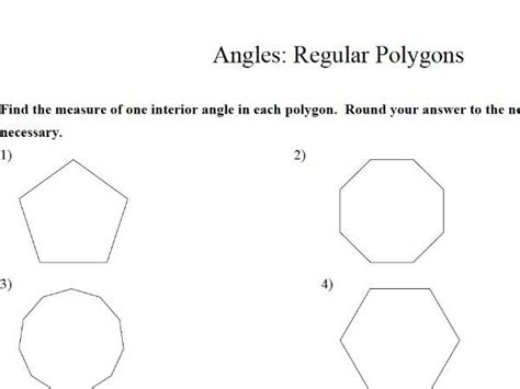 Gcse Maths Regular Polygon Worksheet Teaching Resources