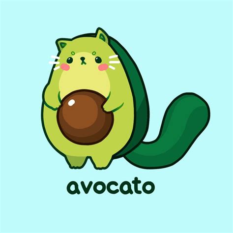 avocato // cat puns 2 by moonbeani on DeviantArt | Cute animal drawings kawaii, Cute little ...