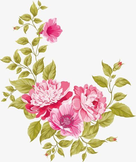 Flowers Vector Material Green Flower Png Transparent Clipart Image