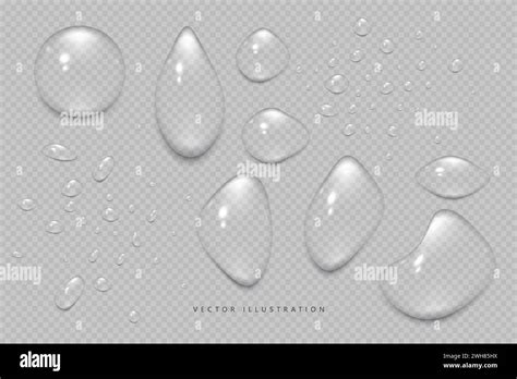 Water Drops Condensation On The Window On The Surface Realistic