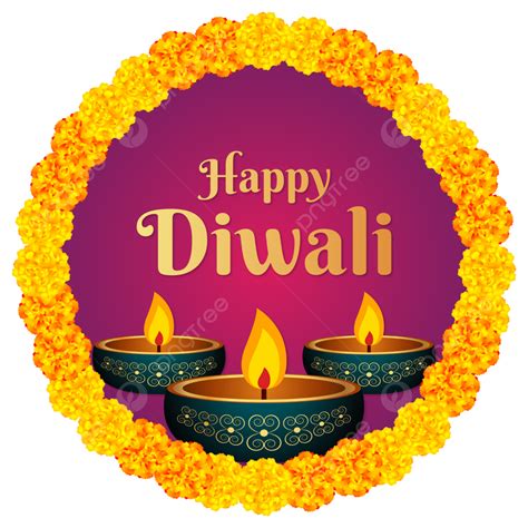 Realistic Diwali Diya With Flower Frame Vector Design Diwali Diya