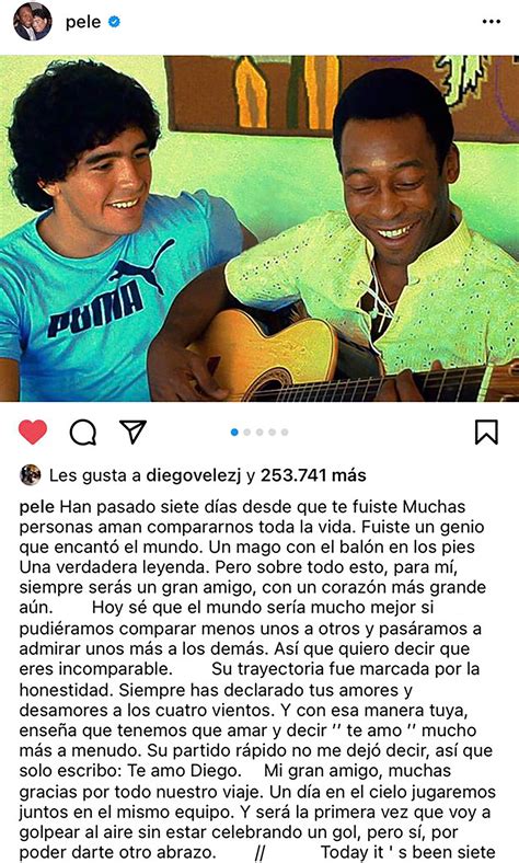 El sentido posteo en la cuenta de Diego Maradona por la muerte de Pelé