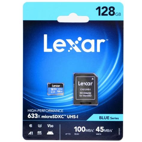 KARTA PAMIĘCI Lexar 128GB microSDXC High Performance 633x UHS I z