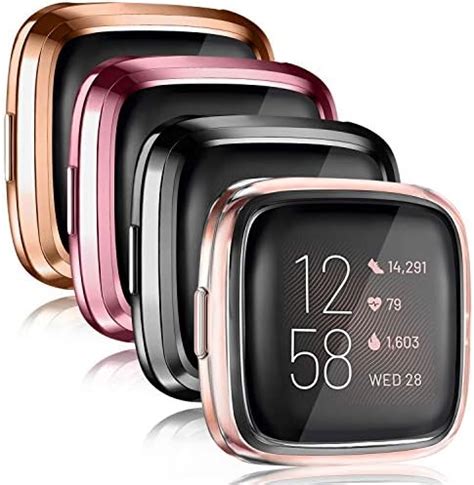 Pack Vancle Case Compatible With Fitbit Versa Soft Tpu All Around