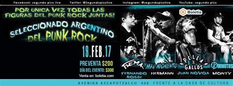 Compra Boletos Para Seleccionado Argentino De Punk Rock Boletia