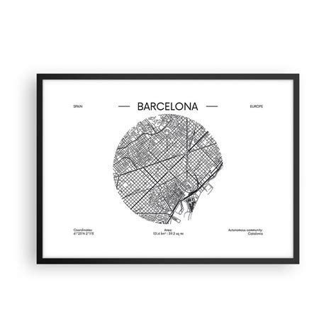 Obraz Plakat Anatomia Barcelony X Cm Mapa Barcelona