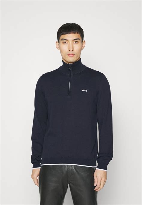 Boss Zallo Pullover Dark Bluebleu Marine Zalandofr