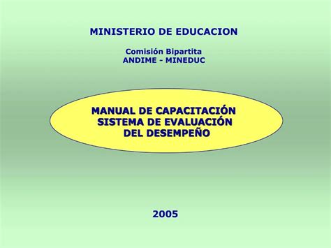 Ppt Manual De Capacitaci N Sistema De Evaluaci N Del Desempe O