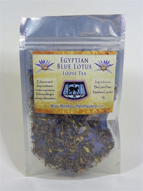 Egyptian Blue Lotus - Nymphaea Caerulea - Loose Tea - 15g - Blue Monkey ...