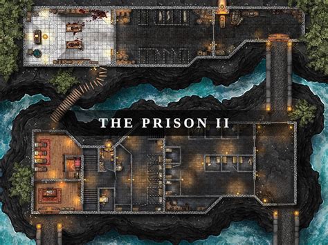 The Prison Ii Battlemap Dnd Battle Map D D Battle Map Dungeons And