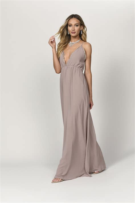 Taupe Prom Dress