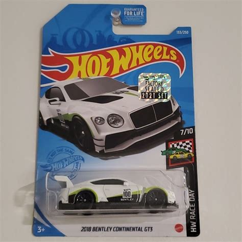 Hot Wheels Toys Bentley Continental Gt White Hot Wheels Race Day Series Poshmark