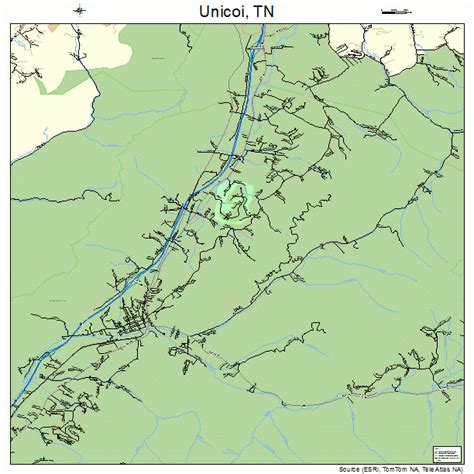 Unicoi Tennessee Street Map 4775820