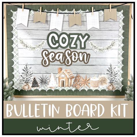 Christmas Bulletin Board Kit Classroom Decor Neutral Etsy